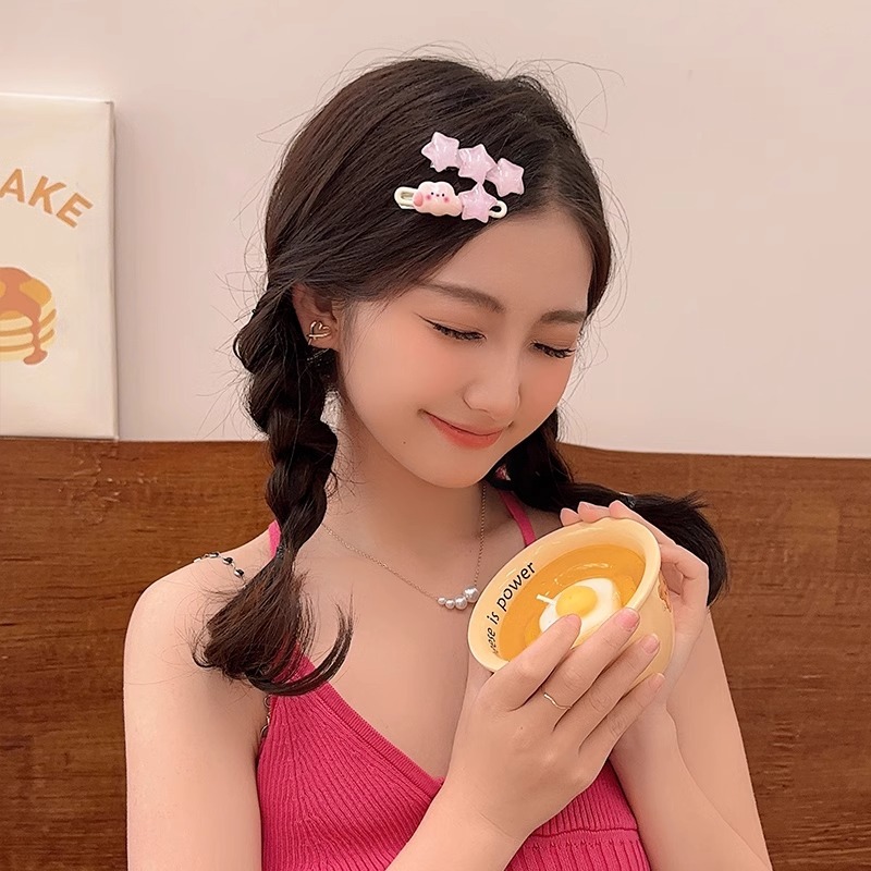 Kẹp Tóc Hình Đám Mây Hồng Kiểu Hàn Quốc Dễ Thương Cho Bé Gái