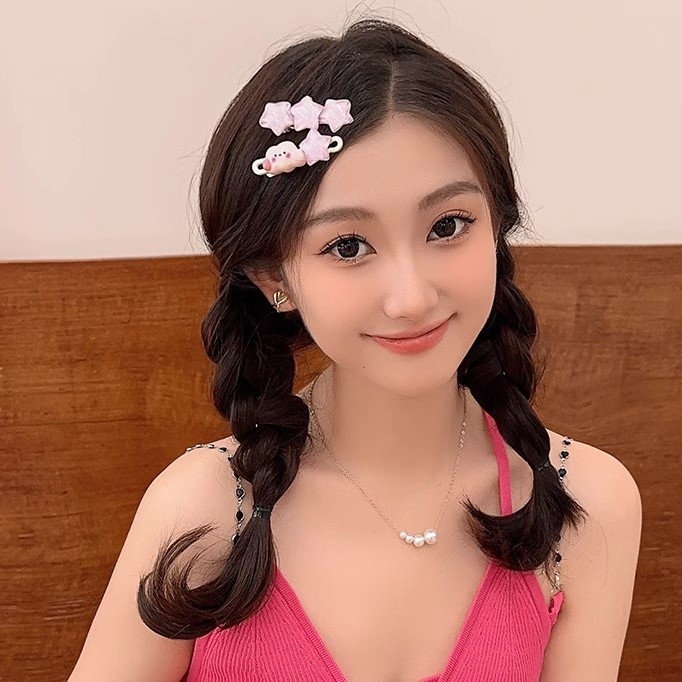 Kẹp Tóc Hình Đám Mây Hồng Kiểu Hàn Quốc Dễ Thương Cho Bé Gái