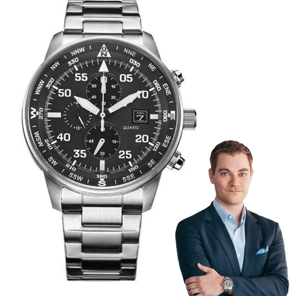 Đồng Hồ quartz Dây Da / Thép Không Gỉ Phong Cách Doanh Nhân Cho Nam