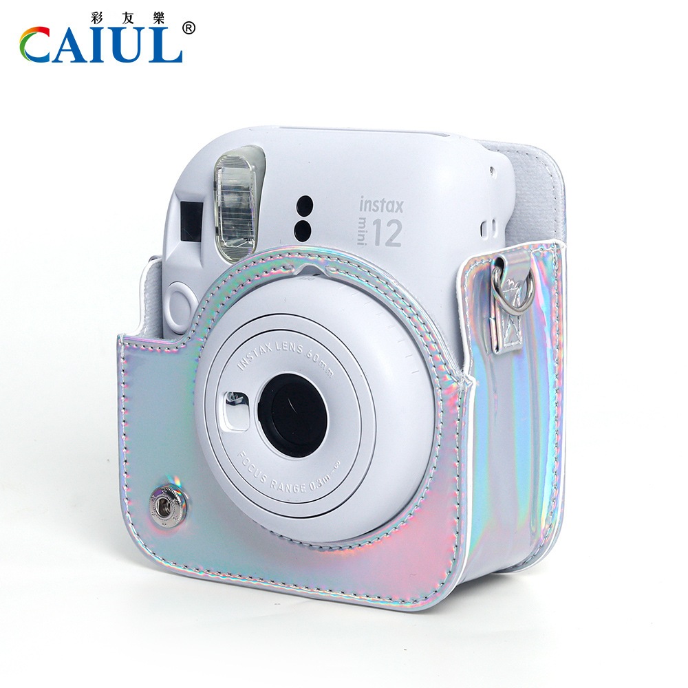 Có thể bán buôn Túi đựng bảo vệ bằng da PU thời trang có dây đeo vai thể điều chỉnh phù hợp cho Fujifilm Instax Mini 12 Washington057 Hàng giao ngay