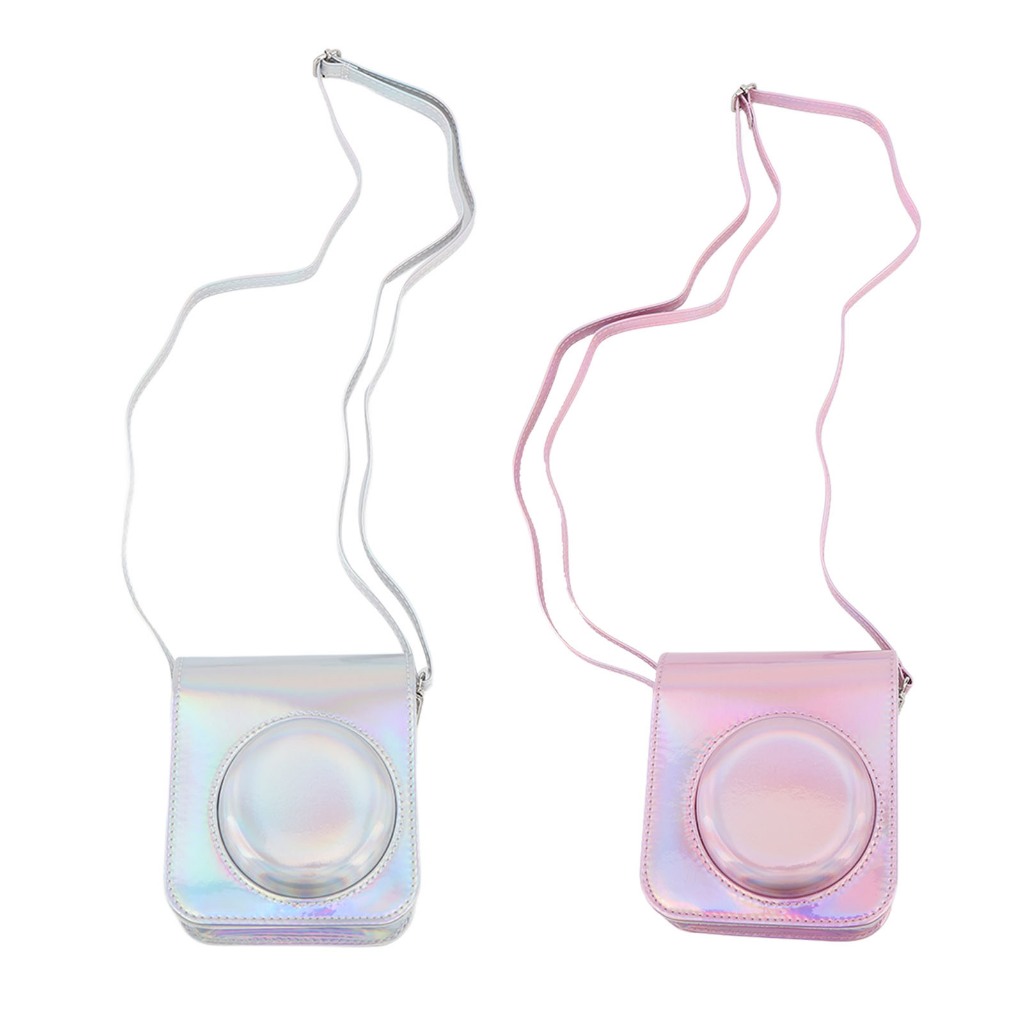 Có thể bán buôn Túi đựng bảo vệ bằng da PU thời trang có dây đeo vai thể điều chỉnh phù hợp cho Fujifilm Instax Mini 12 Washington057 Hàng giao ngay