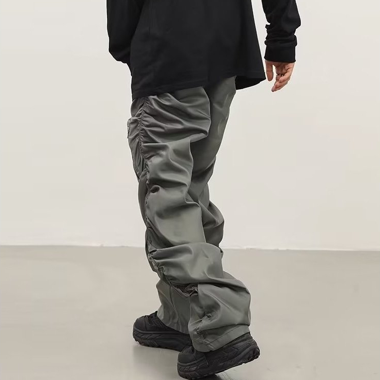 Quần Dài hip hop Đường Phố Mỹ - Thời Trang Mùa Thu 2023 Màu Trơn Đơn Giản Phù Hợp Với Nam Và Nữ