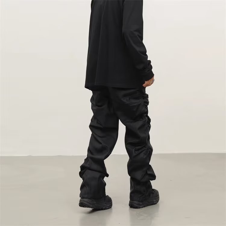 Quần Dài hip hop Đường Phố Mỹ - Thời Trang Mùa Thu 2023 Màu Trơn Đơn Giản Phù Hợp Với Nam Và Nữ