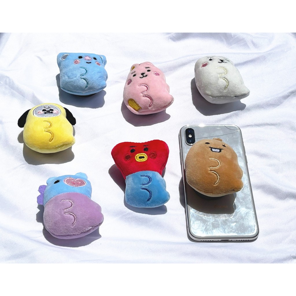 Búp Bê bt21 Nhồi Bông Xinh Xắn Gắn Điện Thoại Thông Minh