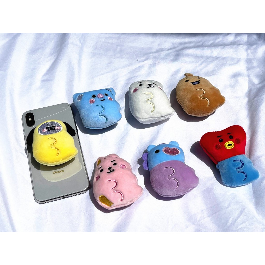 Búp Bê bt21 Nhồi Bông Xinh Xắn Gắn Điện Thoại Thông Minh