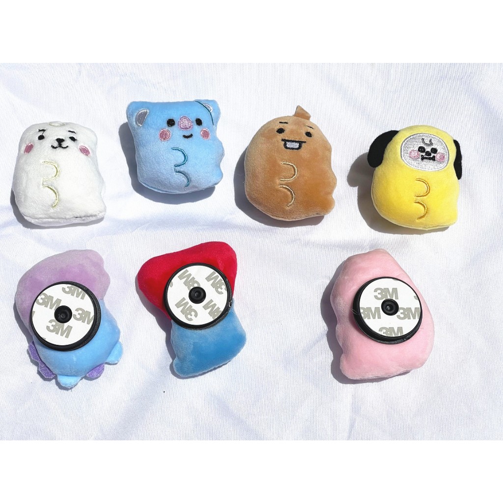 Búp Bê bt21 Nhồi Bông Xinh Xắn Gắn Điện Thoại Thông Minh