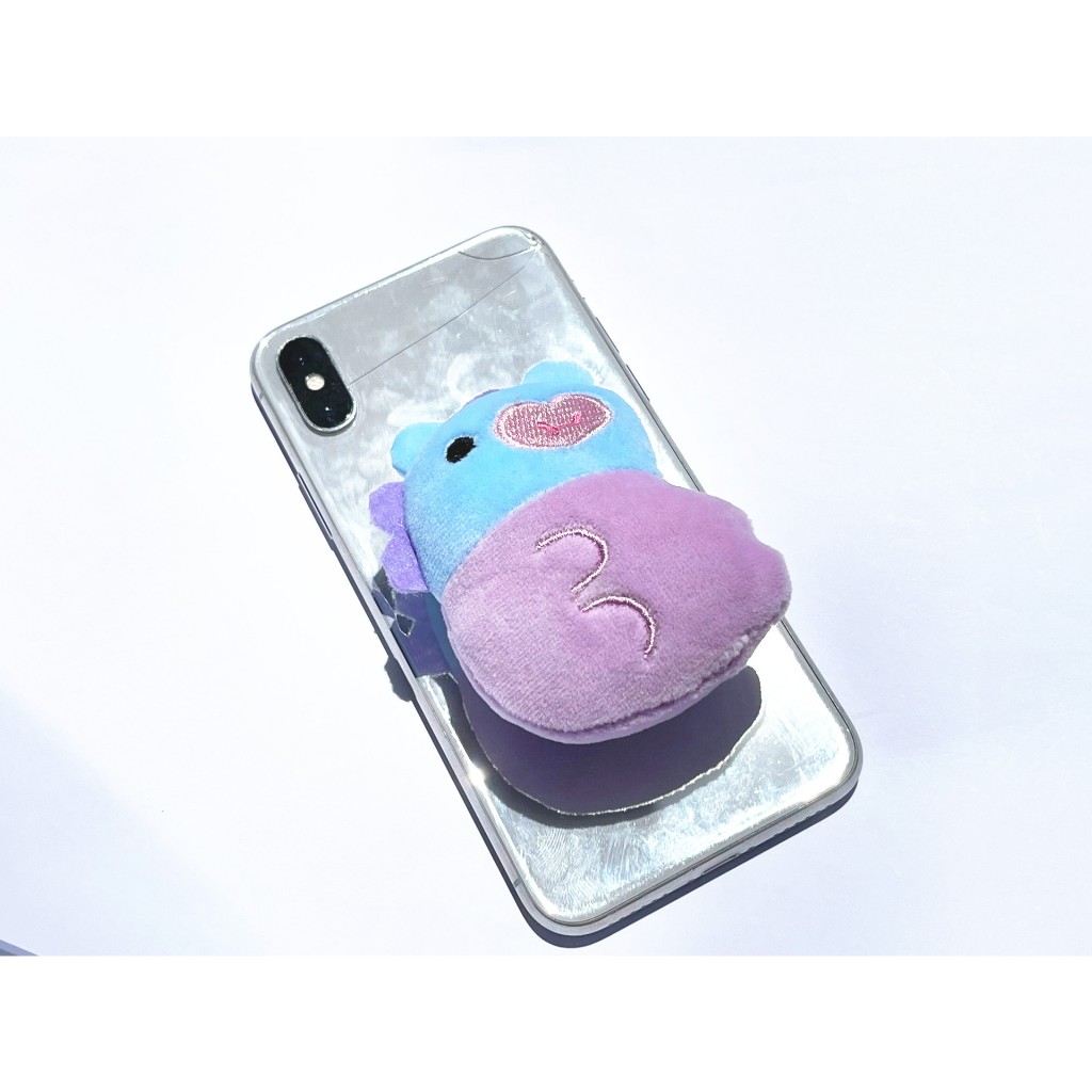 Búp Bê bt21 Nhồi Bông Xinh Xắn Gắn Điện Thoại Thông Minh
