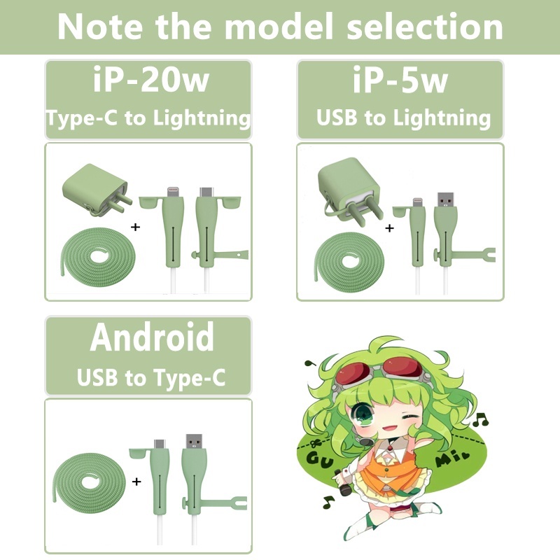 Vỏ Silicon Bảo Vệ Dây Cáp Sạc usb bluewow ip-18 / 20w