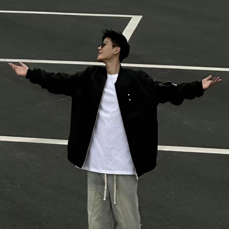 Áo khoác bóng chày VUNC dáng rộng phong cách Mỹ thời trang cho nam