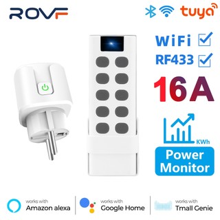 Ổ cắm điện wifi rf433 rovf 20a cho google home alexa