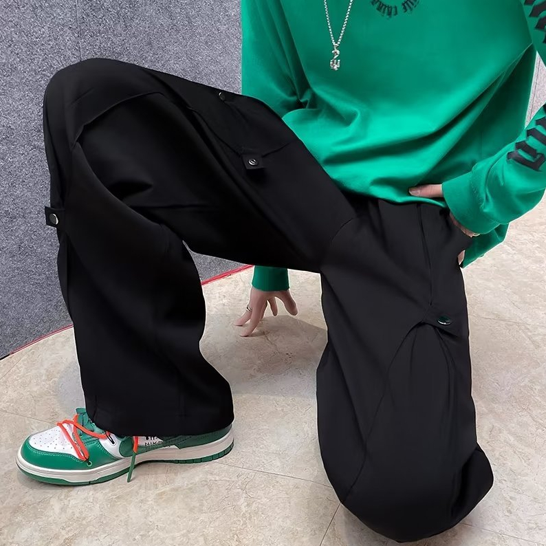 Quần Dài Dáng Rộng Phong Cách hip hop Đường Phố Thời Trang Mùa Thu 2023