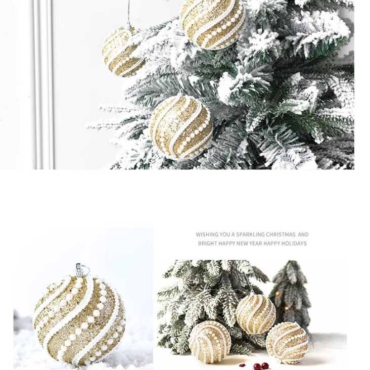 Quả Châu Trang Trí Cây Thông Giáng Sinh 8cm