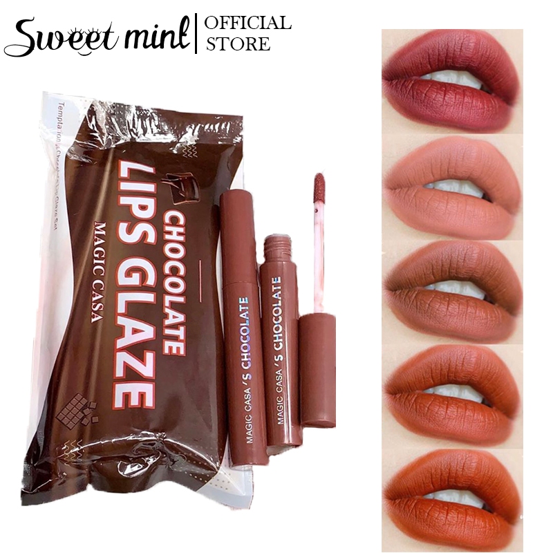 Sweet mint Set 5 Cây Son Kem Lì Magic Case Fluffy Lip Glaze