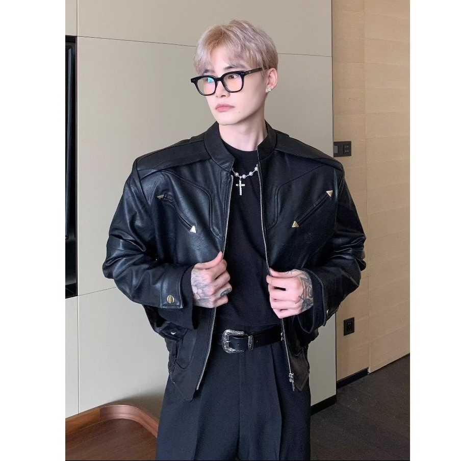 Áo Khoác Da Nam Cao Cấp Phong Cách Hàn Quốc Thời Trang Thu Xuân Dành Cho Nam Simple Fashion Áo Khoác Nam Đẹp Bomber Jackets Áo Dài Tay Nam