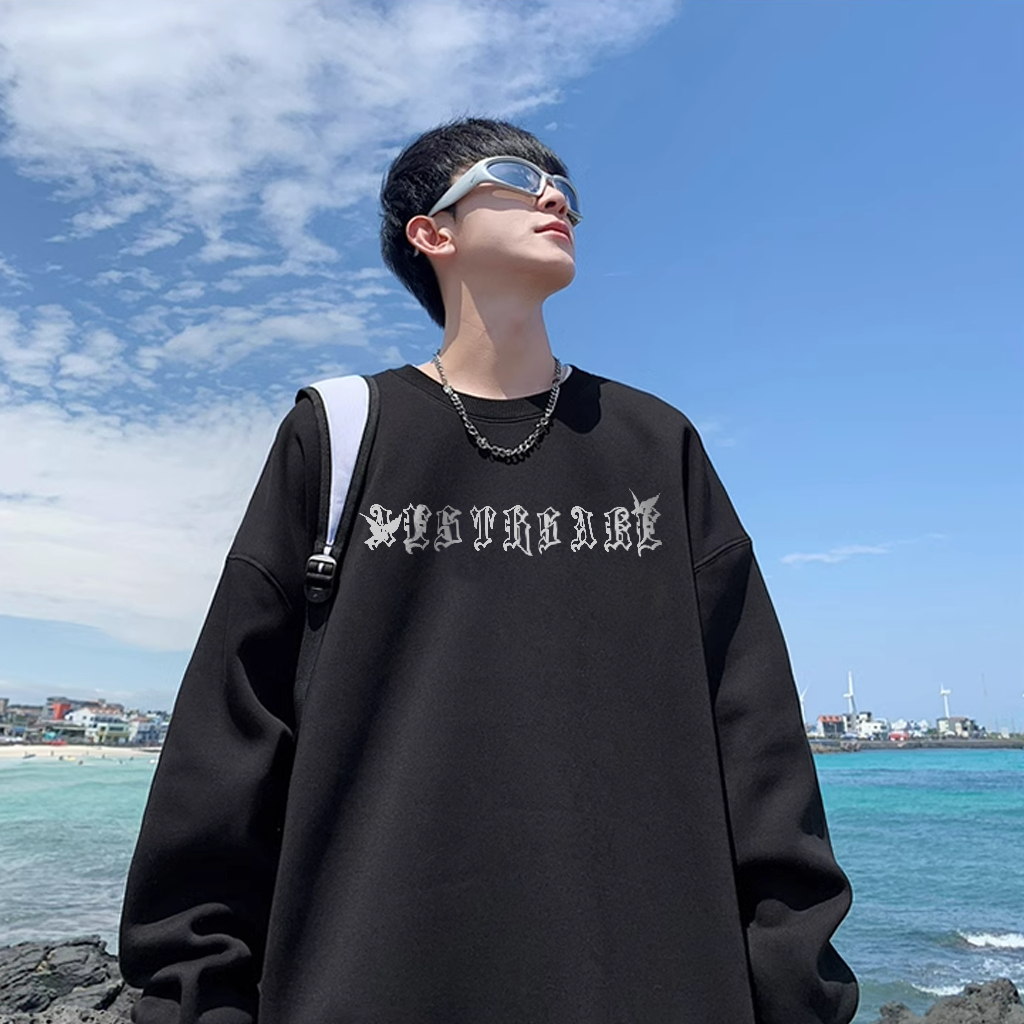 Áo sweater nam BEEYANBUY áo nỉ tay dài vintage boy phố unisex 100% cotton-Y0512