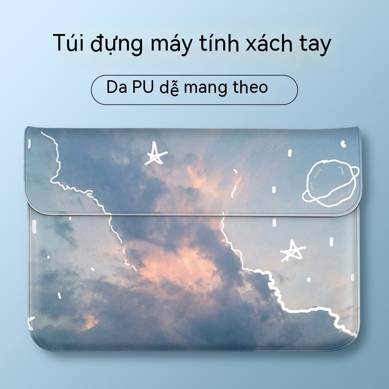 Túi chống sốc Laptop, Macbook da PU cao cấp chống nước 13.3 inch, 14 inch, 15.6 inch - Túi xách đựng Laptop có quai cầm