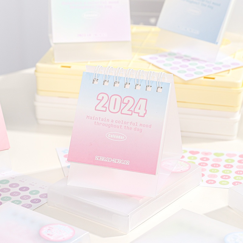 Mr. Paper  Vào năm 2024 kiểu lịch Ins style Tượng đơn Ngọt hệ mini Màn hình màn hình DaKa TaiLi Tháng lịch