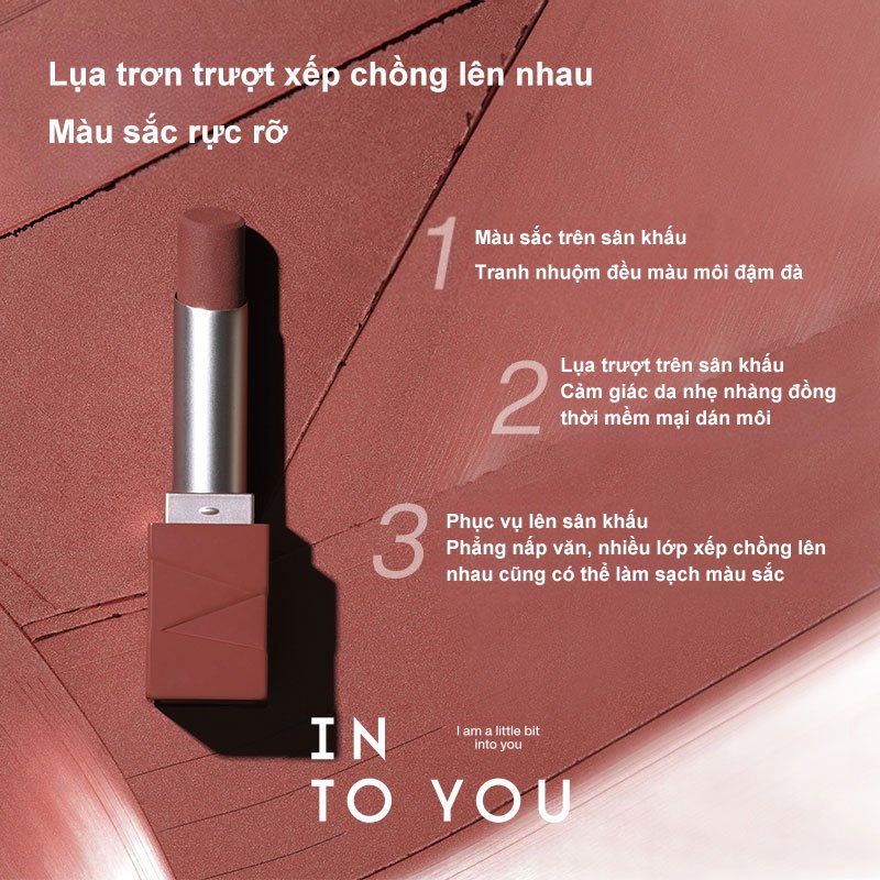 INTO YOU Son Môi Màu Nhung Lì Làm Đều Màu Và Mịn Môi Lâu Trôi Chính Hãng