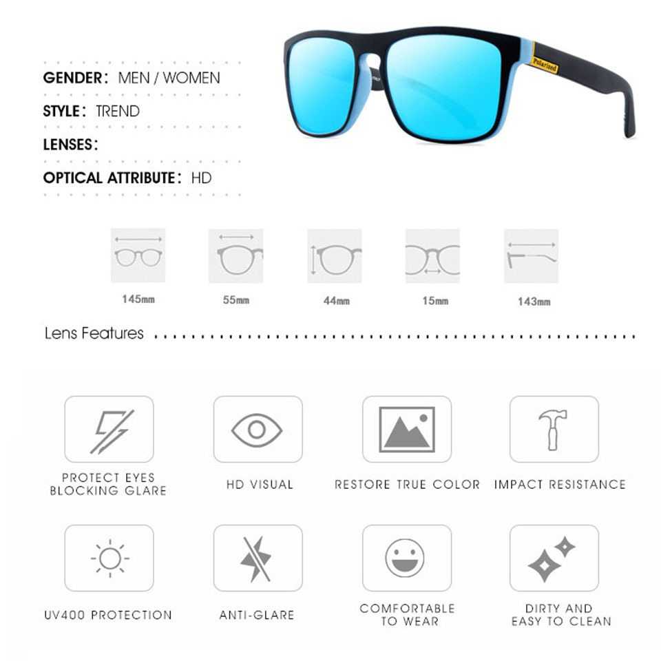 Kính Mát Phân Cực Chống Tia uv Thời Trang Cho Nam Và Nữ