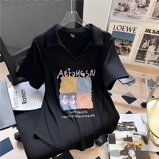 Áo polo Tay Ngắn Plus Size Cho Nữ (4 Màu)