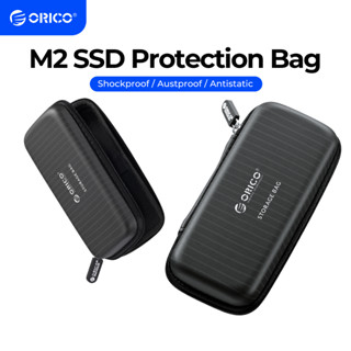  Túi lưu trữ SSD Orico M.2 Vỏ dày EVA Chống rơi chống nước có lưu trữ lưới bên trong Thích hợp cho hộp đựng SSD NGFF   NVMe Lưu trữ cáp dữ liệu tai nghe  PWFM2  