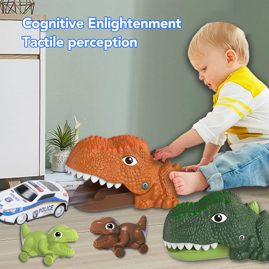 Có thể bán buôn Trẻ Em Khủng Long Xe Playset Dẫn Động Quán Tính Một Nút Khởi Phóng Đồ Chơi Cho Bé Trai Gái ToyRoom Hàng giao ngay