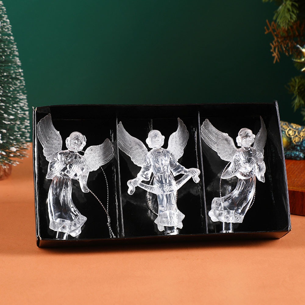 Transparent Pendants Christmas Crystal Ornaments Lightweight PS Material