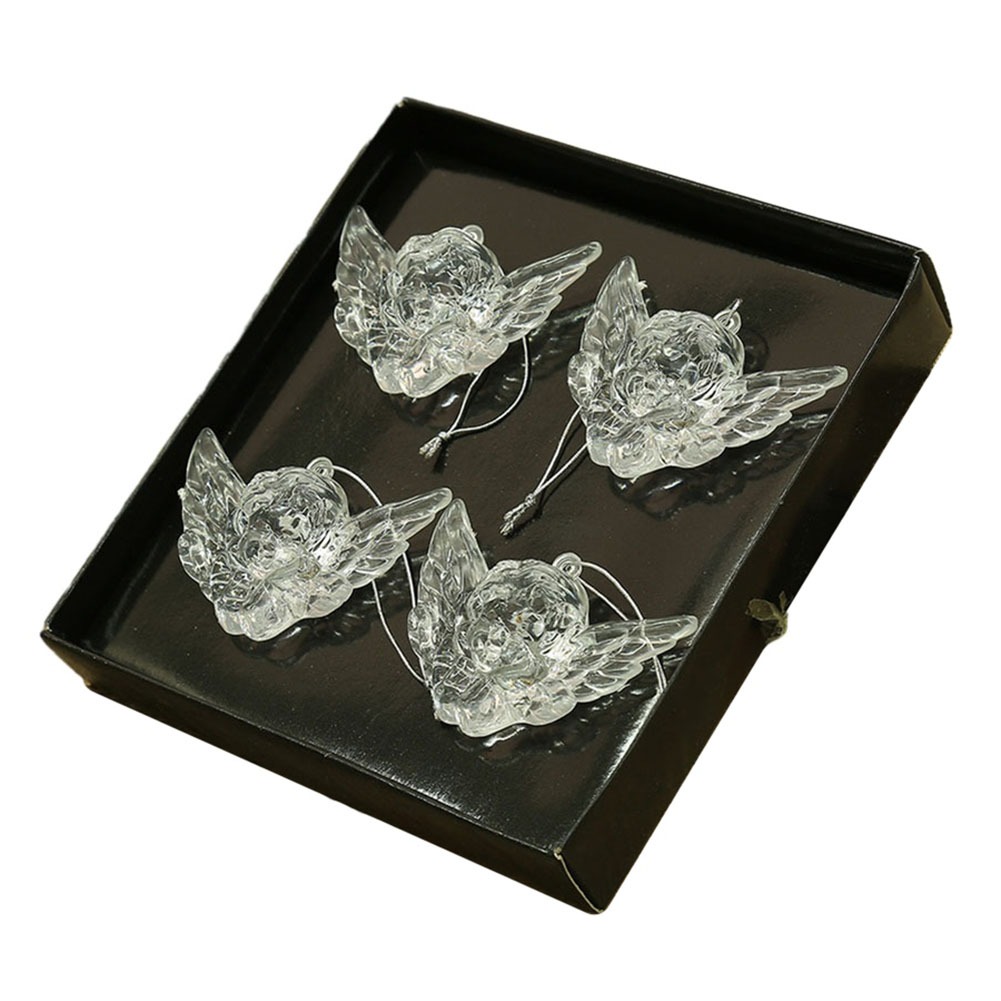 Transparent Pendants Christmas Crystal Ornaments Lightweight PS Material