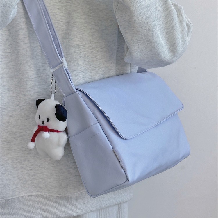 Juststar Túi Đeo Chéo Vai nylon Phong Cách Hàn Quốc Đơn Giản Màu Trơn Đa Năng ins