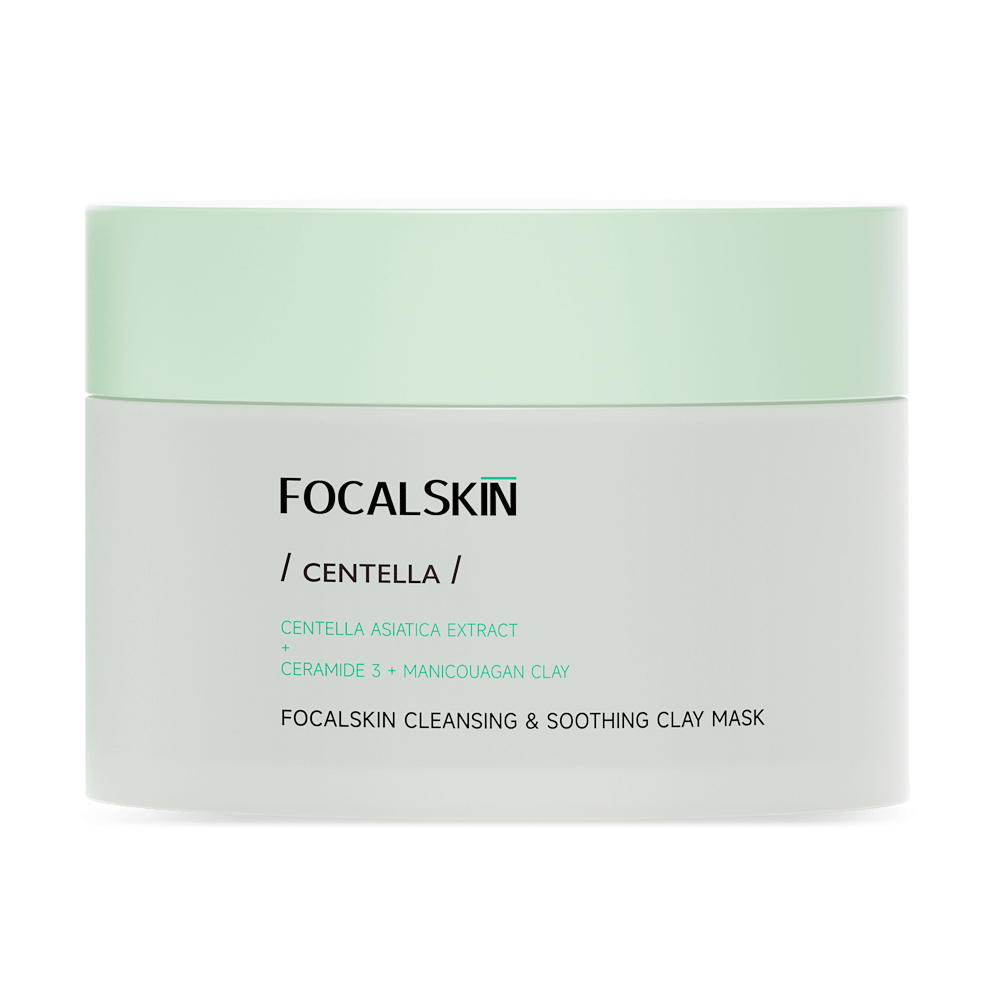 FOCALSKIN Mặt Nạ Đất Sét RAU MÁ + 5X CERAMIDE Làm Sạch Da, Hỗ Trợ Kiểm Soát Dầu 80g/7g.