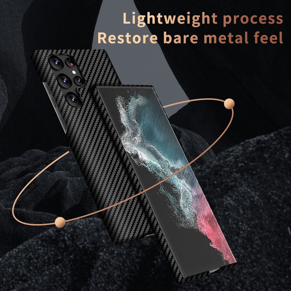 Ốp Điện Thoại Cứng Họa Tiết Sợi carbon Đơn Giản Thời Trang Cho samsung galaxy s21 s22 ultra plus