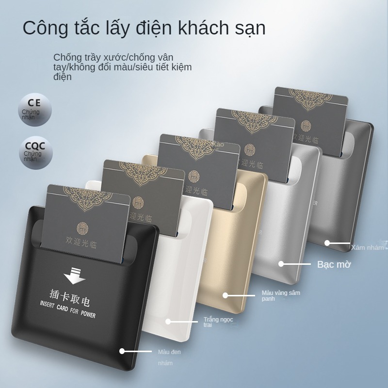 Chuyển đổi điện của khách sạn Bảng Công Tắc Nguồn Điện Ba Dây Cảm Ứng Tần Số Thấp Dùng Trong Khách Sạn Khách Sạn