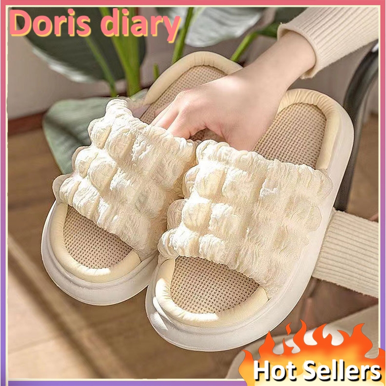 【Doris diary】Dép Đi Trong Nhà Chống Trượt Thoải Mái Dễ Thương Phong Cách Hàn Quốc Cho Nữ