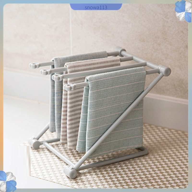 Bán nóng Mặt bàn Khăn lau bát đĩa Giá phơi 4 cánh tay Gấp dọc treo khăn Món ăn Rag đỡ lưu trữ cho nhà bếp