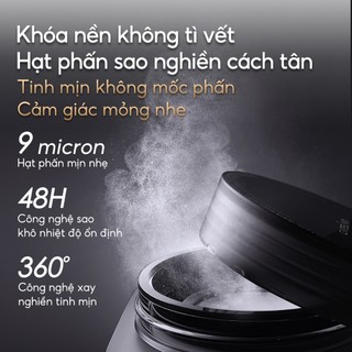 Phấn phủ Carslan bột từ tính kiềm dầu màu đen Chống nước chống mồ hôi Che lấp bóng dầu cho mặt 8g