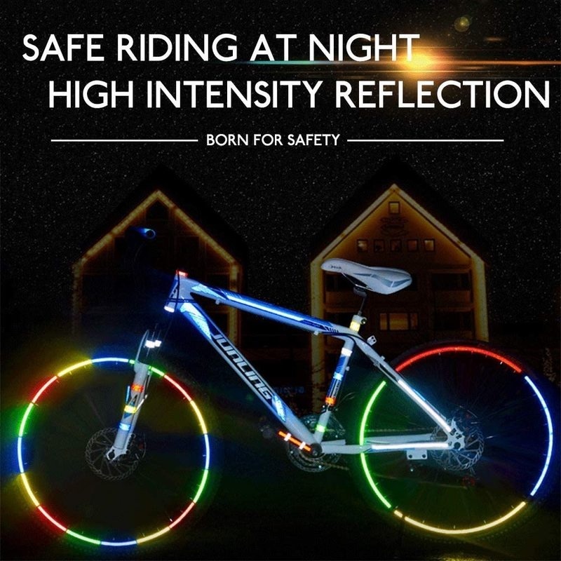 Miếng Dán Phản Quang Trang Trí Bánh Xe Đạp / Xe Máy