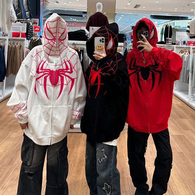 Áo Khoác hoodie Thể Thao Họa Tiết Người Nhện retro Cho Nam