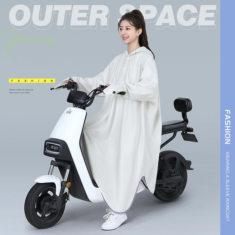 Áo Mưa Dáng Dài Chống Mưa Tiện Lợi Khi Đi Xe Điện