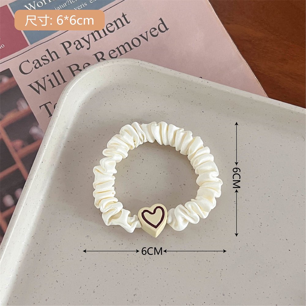 Dây Cột Tóc Co Giãn Cao Màu Cà Phê Sữa Phong Cách retro Thời Trang 2023 Mới Cho Nữ