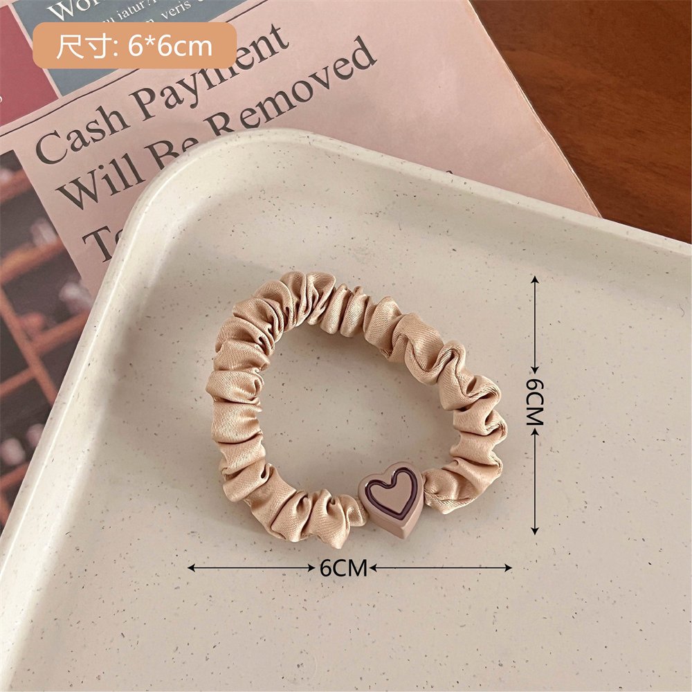 Dây Cột Tóc Co Giãn Cao Màu Cà Phê Sữa Phong Cách retro Thời Trang 2023 Mới Cho Nữ