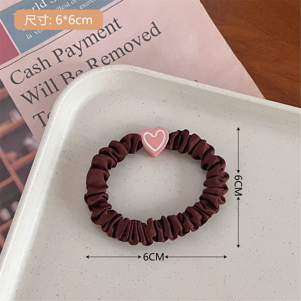 Dây Cột Tóc Co Giãn Cao Màu Cà Phê Sữa Phong Cách retro Thời Trang 2023 Mới Cho Nữ
