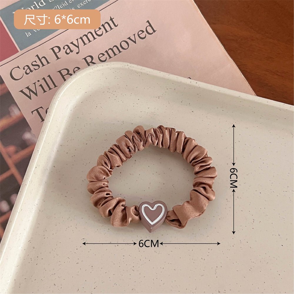 Dây Cột Tóc Co Giãn Cao Màu Cà Phê Sữa Phong Cách retro Thời Trang 2023 Mới Cho Nữ