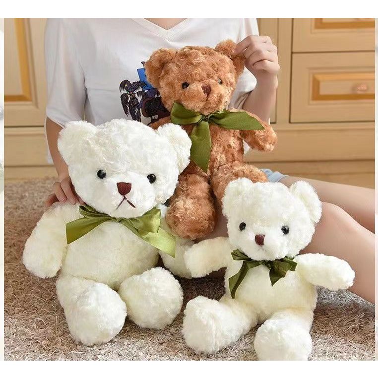 Brinquedos De Urso De Pelúcia Recheados Com Arco De Fita，soft plush, teddy bear head story fills advanced momo