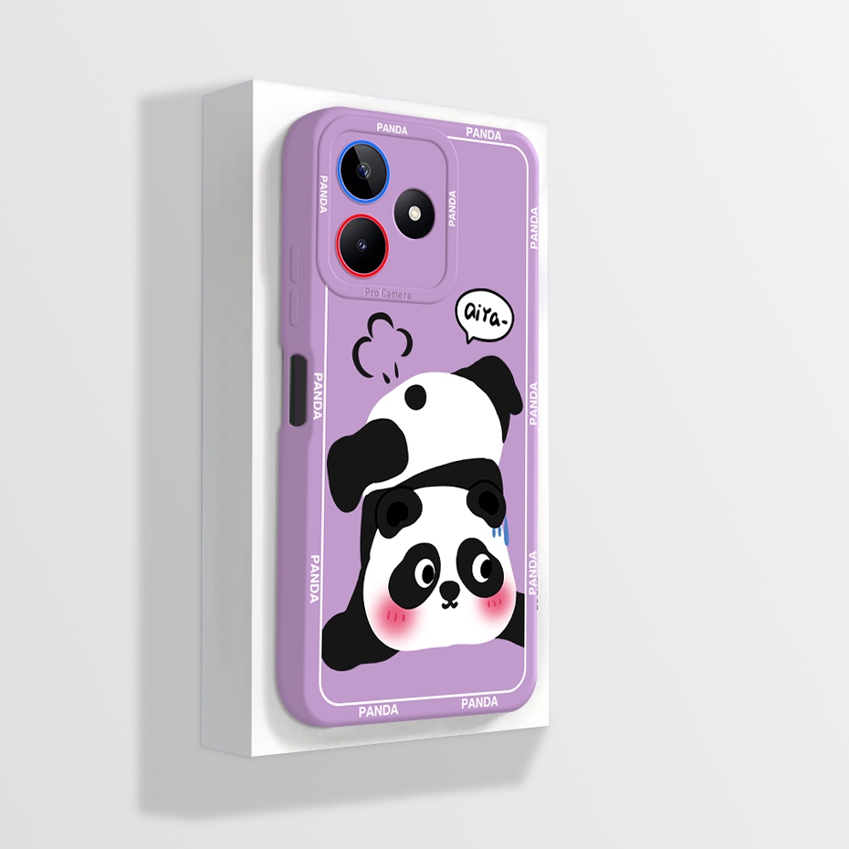 Ôp Điện Thoại Silicon Dẻo Họa Tiết Gấu Trúc Dễ Thương Cho realme c53 / realme c51 realmec53 c 53 realmec51 2023 Vỏ