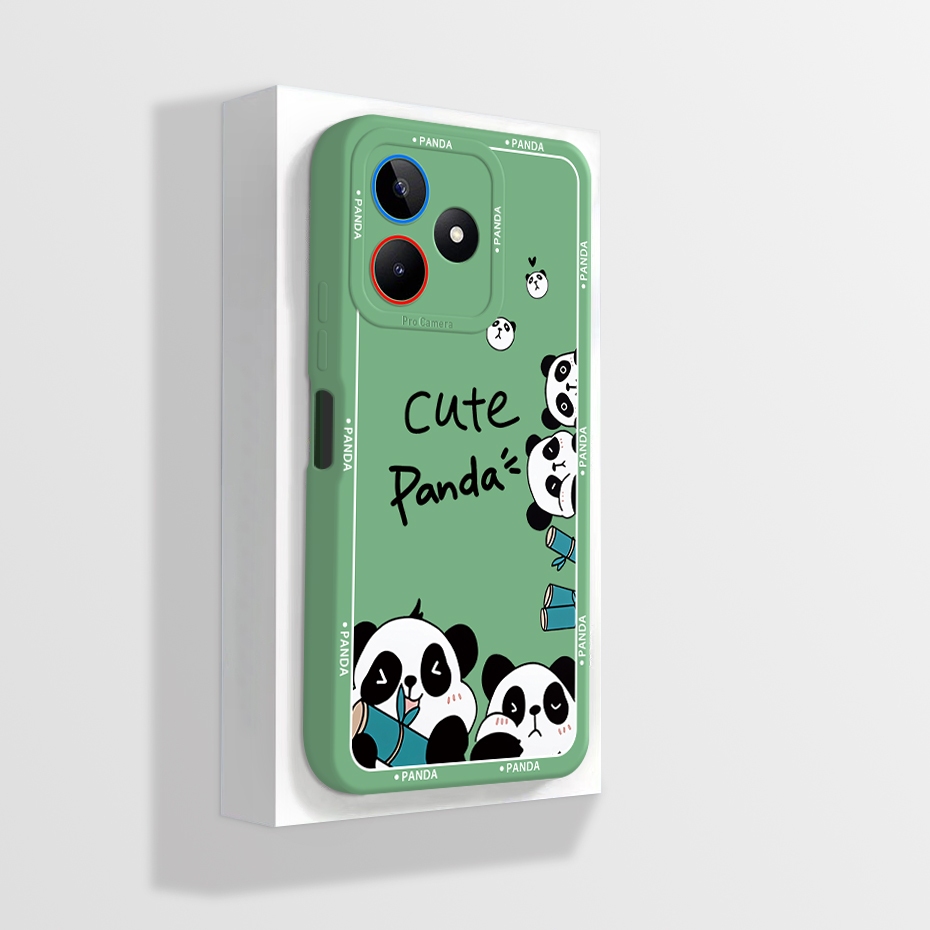 Ôp Điện Thoại Silicon Dẻo Họa Tiết Gấu Trúc Dễ Thương Cho realme c53 / realme c51 realmec53 c 53 realmec51 2023 Vỏ