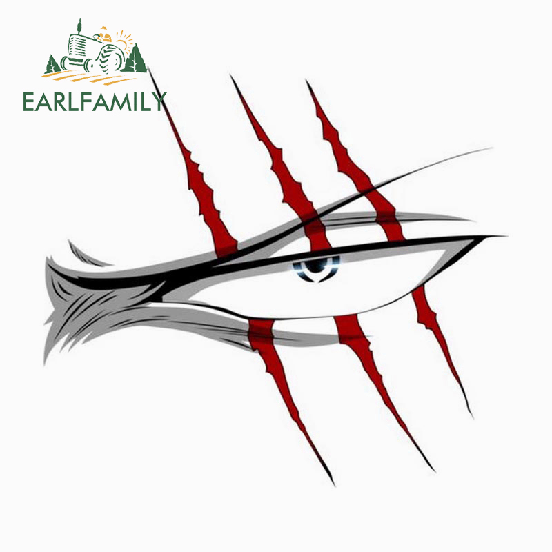 Đề Can Dán Trang Trí Xe Hơi Chống Nước Hình Đôi Mắt kyubi 13Cmx2.5Cm