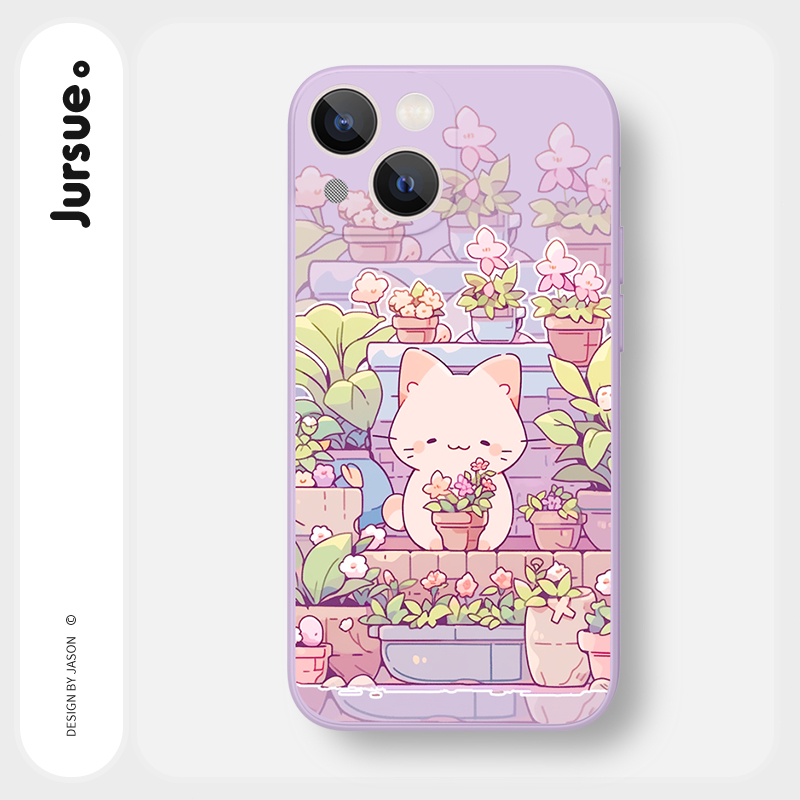 Ốp lưng JURSUE mềm ngộ nghĩnh dễ thương đẹp độc lạ Cho iPhone 15 14 13 12 11 Pro Max SE 2020 X XR XS 8 7 ip 6S 6 Plus kute XYAB50