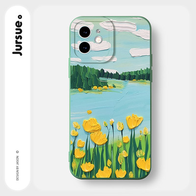Ốp lưng JURSUE mềm dễ thương đẹp độc lạ Cho iPhone 17 16 15 14 13 12 11 Pro Max SE 2020 X XR XS ip 8 7 Plus kute XYAB29