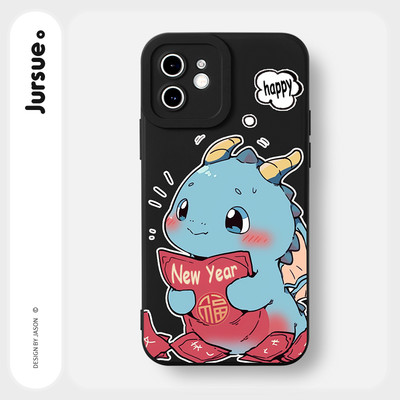 Ốp lưng JURSUE chống bẩn mềm hoạt hình dễ thương đẹp Cho iPhone 17 16 15 14 13 12 11 Pro Max SE 2020 X XR XS ip 8 7 Plus kute Y4289