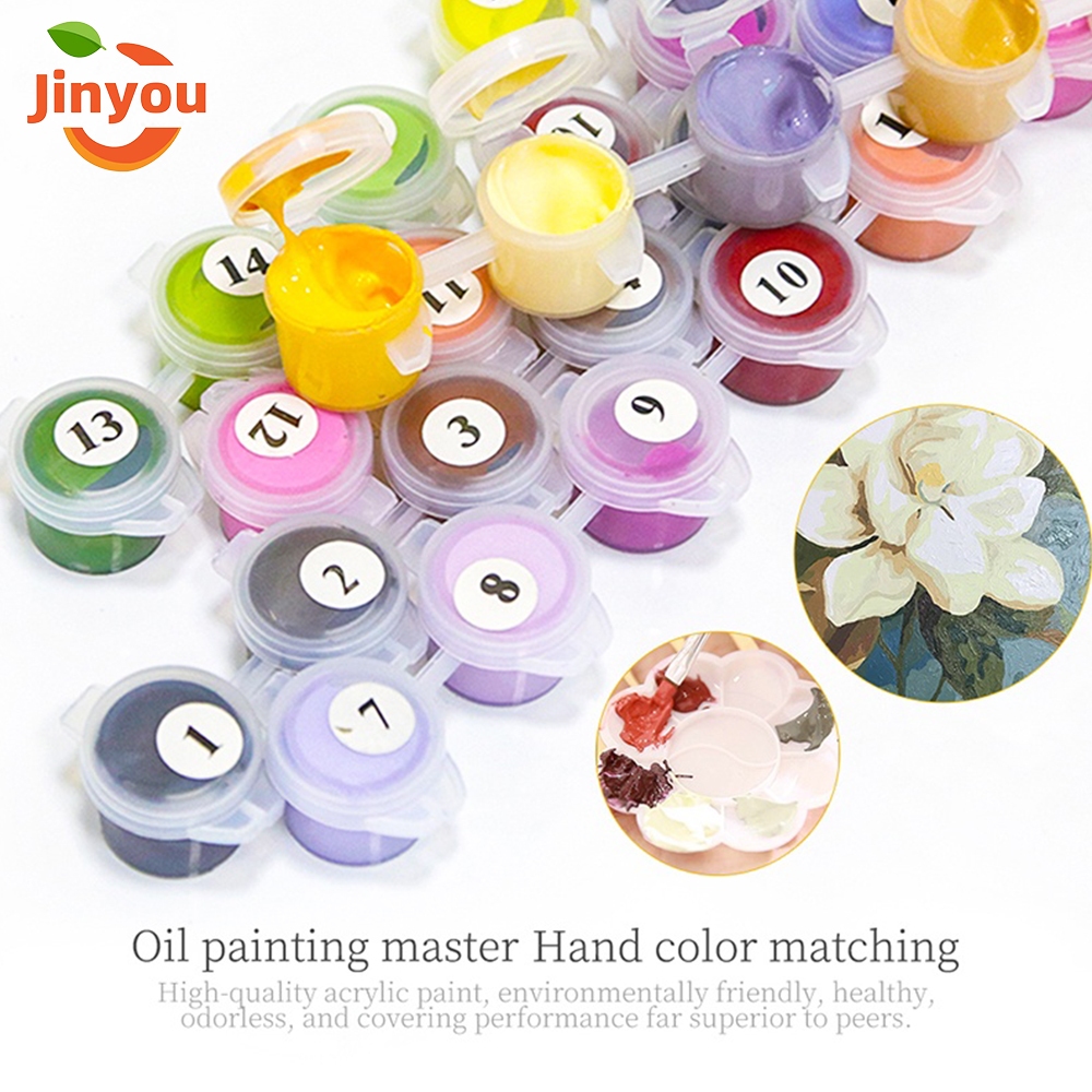 JINYOUtranh tô màu theo số/Cặp đôi mùa tốt nghiệp của trường thanh niên/Sơn acrylic/tranh số hoá /Tranh tô màu bằng tay/Tranh trang trí